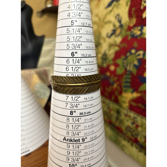 Vintage Copper Leaf Bangle Bracelet Size 7 Boho Adjustable - Picture 2 of 8